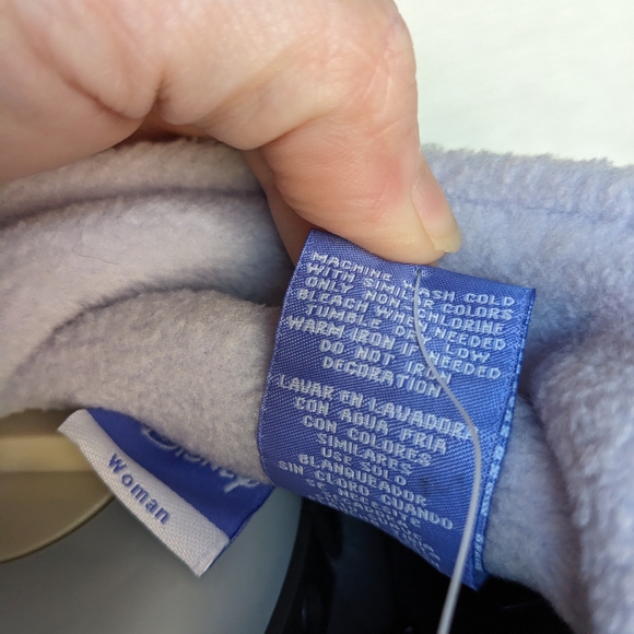 Disney VINTAGE Eeyore  Winnie The Pooh Purple 1/4 Zip Fleece Pullover Pocket NWT - Picture 12 of 15